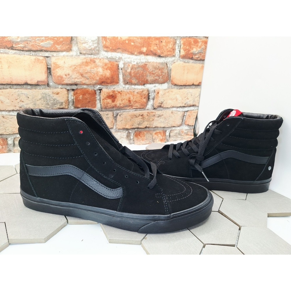 Vans SK8 HI Triple Black  Shoes Skate Bmx Sneakers Men Sz 9 NEW